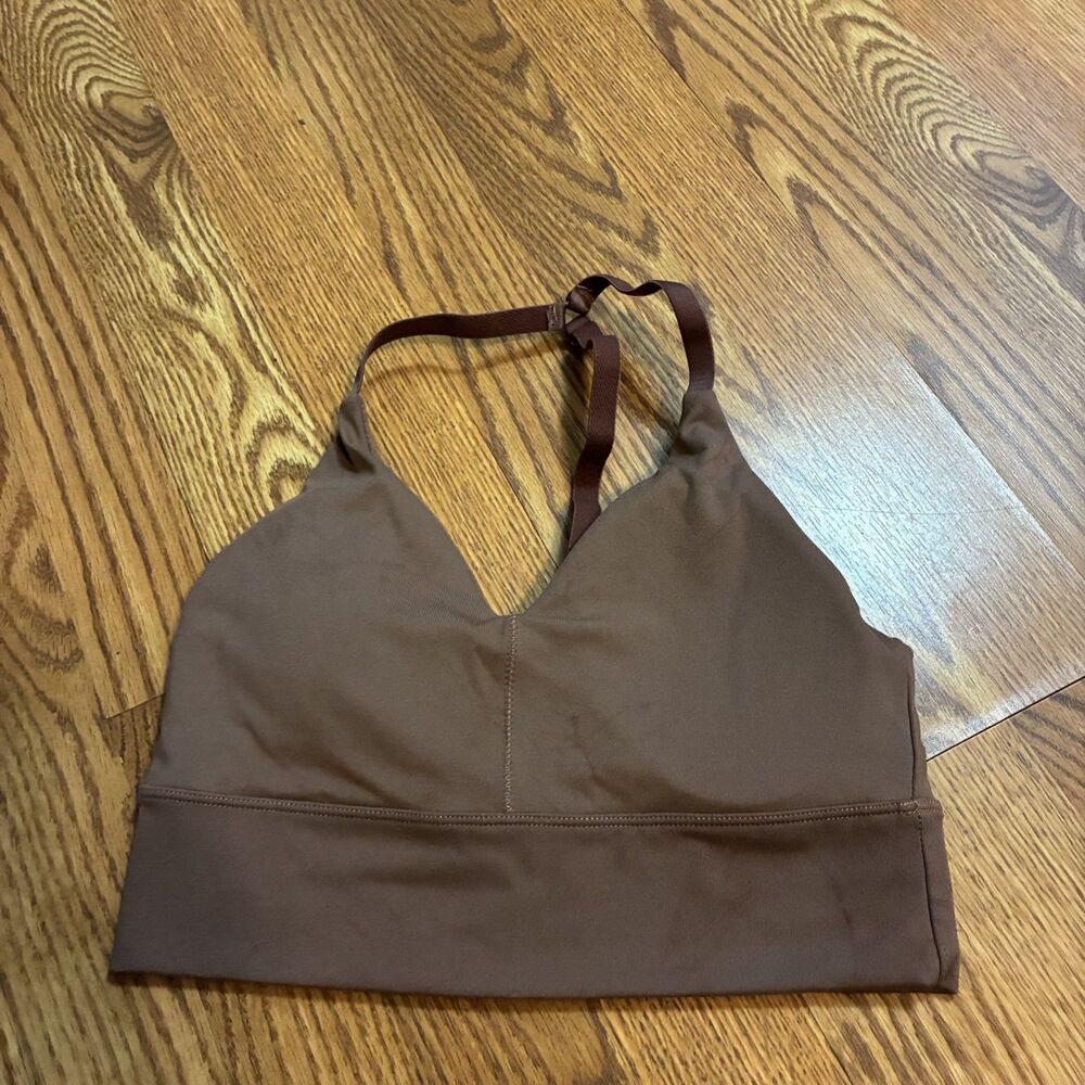 Alphalete Alphalux Wonder Bra Brown Mauve XS Sports Bra Workout Top Yoga